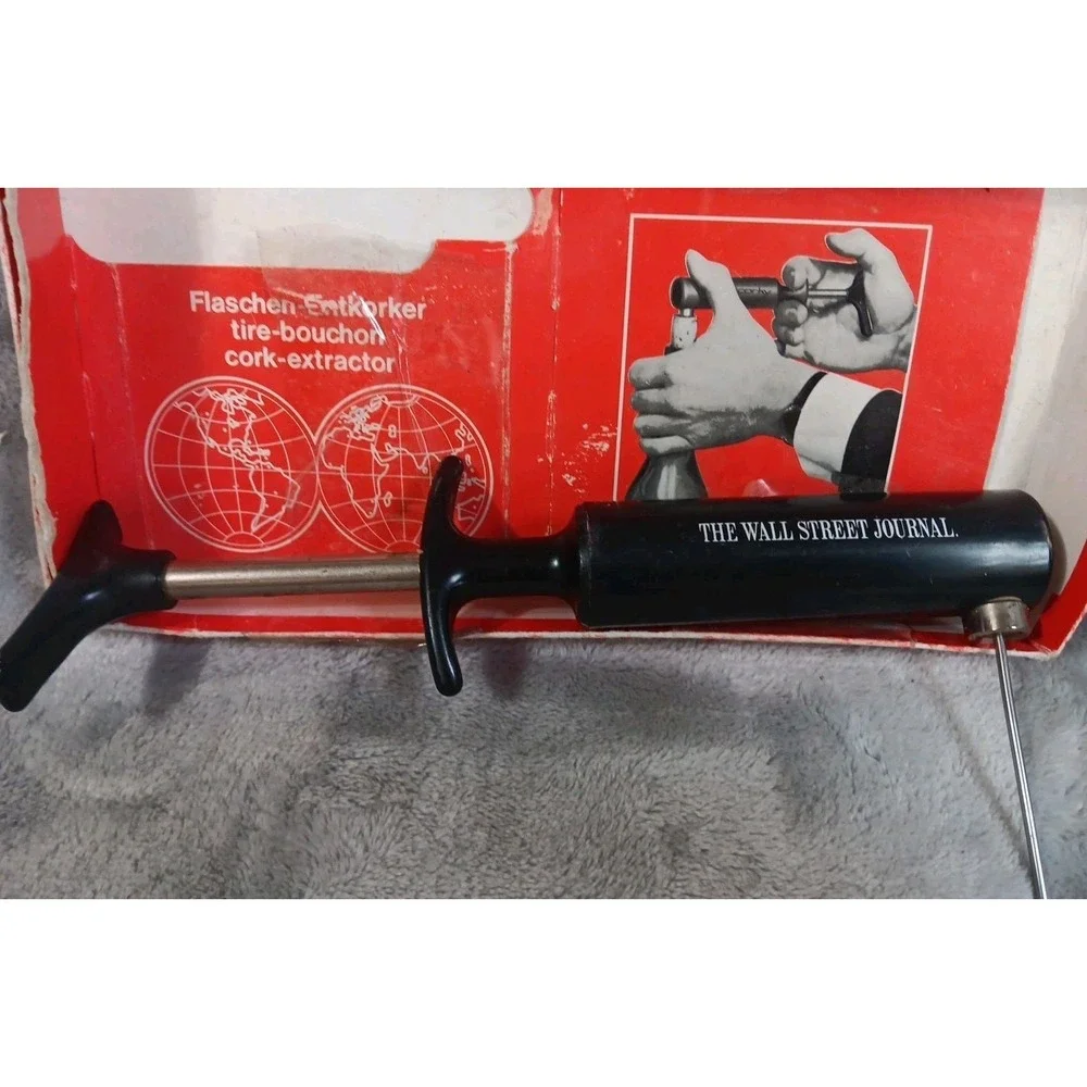 Corky Wine Bottle Cork Extractor Using Air Pressure Switzerland Wall Street Jrnl